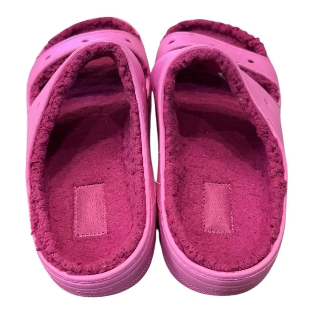Crocs Classic Cozzzy Taffy Pink Unisex Women’s Men’s Sandals 11 9